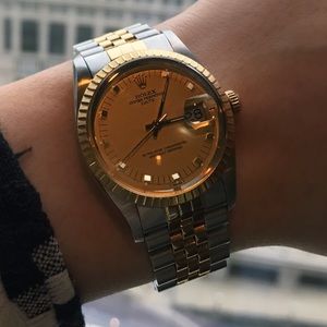 Rolex Date with Jubilee Bracelet SS / 18KYG